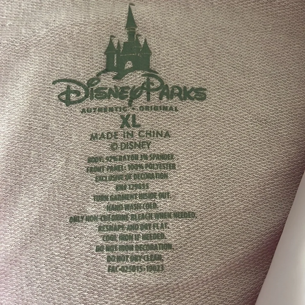 Walt Disney World Satin Zip Up Sweatshirt size XL